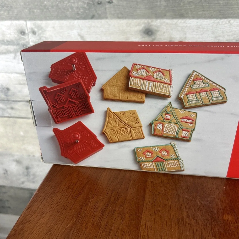 Sur La Table Gingerbread House Impression Cookie Cutters Set Of Three